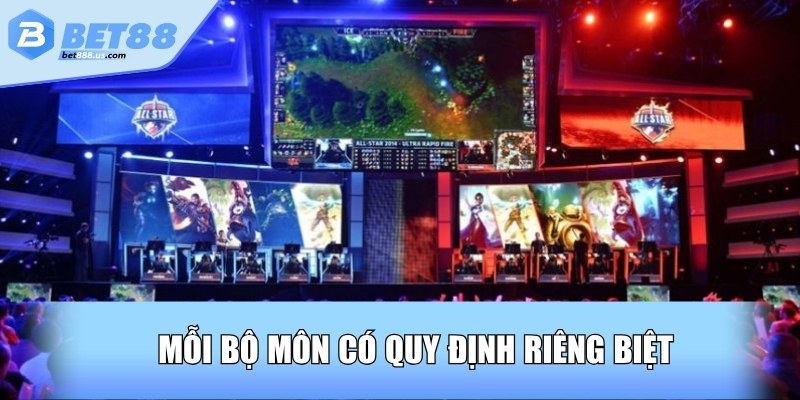 Mỗi bộ môn có quy định riêng biệt