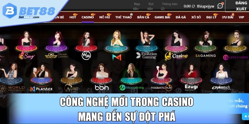 Công nghệ mới trong casino mang đến sự đột phá