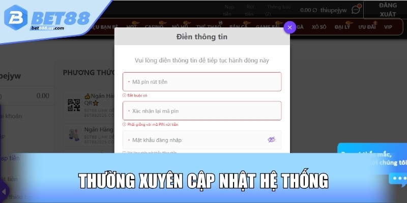 Thường xuyên cập nhật hệ thống